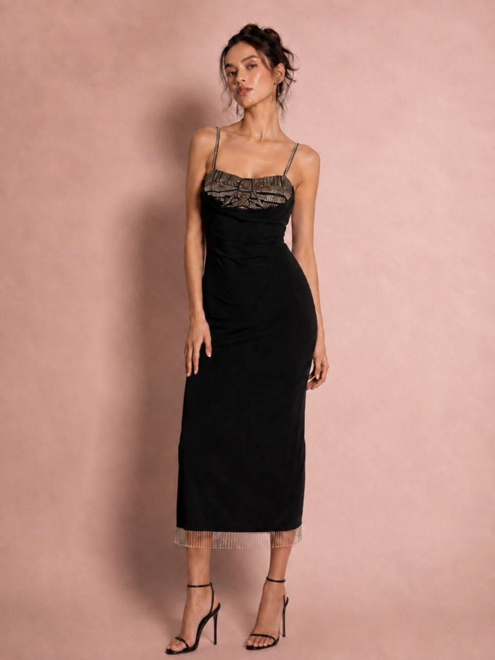 LOVESHACKFANCY Jewel-Adorned Wink Midi Dress RARE $595 MSRP